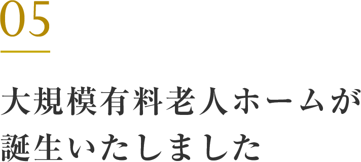 大規模有料老人ホームが誕生いたします